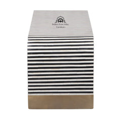 Bone Inlay Curved Waterfall Coffee Table – Black Lines