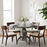 Iris Dining Table – Black Mother of Pearl Inlay