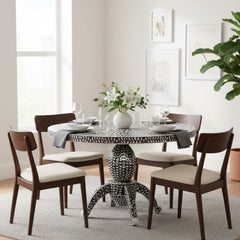 Iris Dining Table – Black Mother of Pearl Inlay