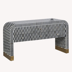 Bone Inlay Waterfall Buffet – 6 Drawer Chest | Black