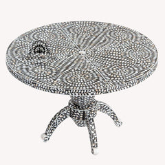 Iris Dining Table – Black Mother of Pearl Inlay