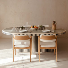 Nova Dining Table – Black Bone Inlay