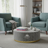 Manzil Coffee Table – Black Bone Inlay