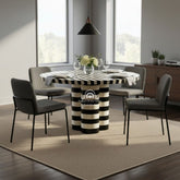 Orea Dining Table – Black Bone Inlay