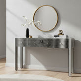 Bone Inlay 4 Drawer Hall Table / Side Table – Black Stripe
