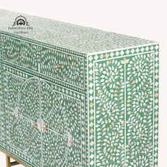 Jade Sideboard Buffet – Green Mother of Pearl Inlay