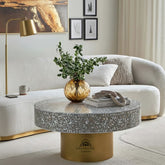 Iris Coffee Table – Grey Mother of Pearl Inlay