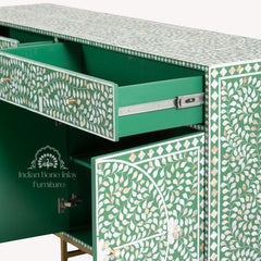 Jade Sideboard Buffet – Green Mother of Pearl Inlay