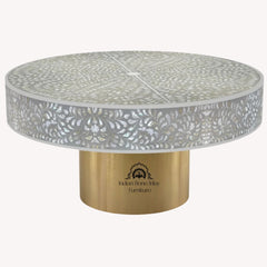 Iris Coffee Table – Grey Mother of Pearl Inlay