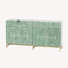 Jade Sideboard Buffet – Green Bone Inlay