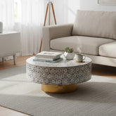 Majestic Inlay Round Coffee Table