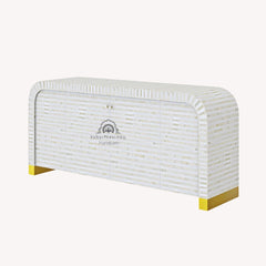 Lipari Cabinet – White Bone Inlay