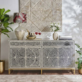 Jade Sideboard Buffet – Black Bone Inlay