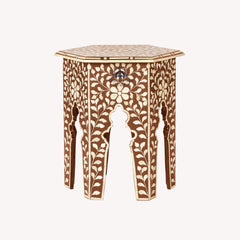 Mehtab Bagh Marble Inlay Side Table