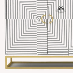 Lekh Cabinet – Grey Bone Inlay