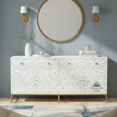 Jade Sideboard Buffet – White Mother of Pearl Inlay