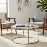Bone Inlay Coffee Table – Zebra