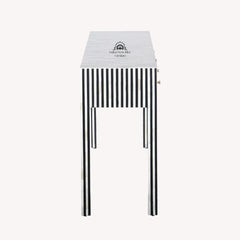 Bone Inlay 4 Drawer Hall Table / Side Table – Black Stripe