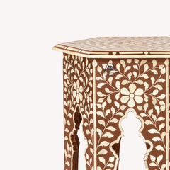 Mehtab Bagh Marble Inlay Side Table