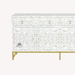 Jade Sideboard Buffet – White Mother of Pearl Inlay