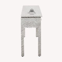 Bone Inlay 3 Drawer Hall Table / Side Table – Black Zig Zag