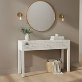 Bone Inlay 3 Drawer Hall Table / Side Table – White Floral