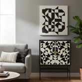 Bone Inlay Buffet Drinks Cabinet / Bar Cabinet – Abstract Tribal