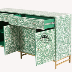 Jade Sideboard Buffet – Green Bone Inlay