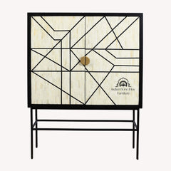 Bone Inlay Buffet Drinks Cabinet / Bar Cabinet – Abstract