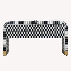 Bone Inlay Waterfall Buffet – 6 Drawer Chest | Black