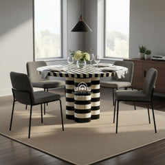Orea Dining Table – Black Bone Inlay