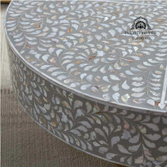 Iris Coffee Table – Grey Mother of Pearl Inlay