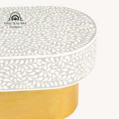Jade Coffee Table – Grey Bone Inlay