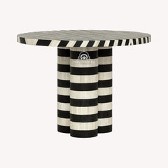 Orea Dining Table – Black Bone Inlay