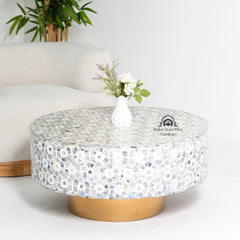 Majestic Inlay Round Coffee Table