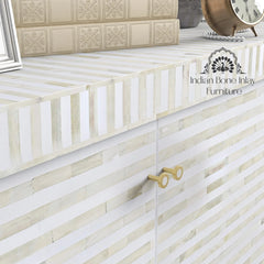 Lipari Cabinet – White Bone Inlay