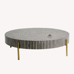 Mystic Black Strip Inlay Coffee Table
