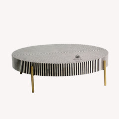 Mystic Black Strip Inlay Coffee Table