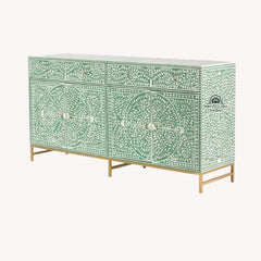 Jade Sideboard Buffet – Green Bone Inlay