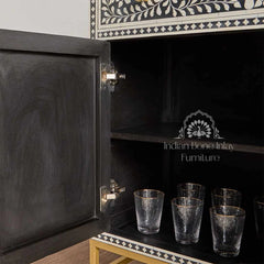 Jade Sideboard Buffet – Black Bone Inlay