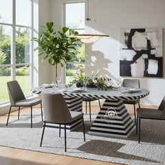 Erta Dining Table – Black Bone Inlay