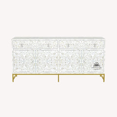 Jade Sideboard Buffet – White Mother of Pearl Inlay