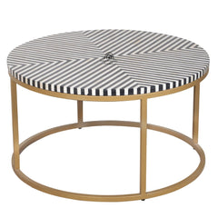 Bone Inlay Coffee Table – Zebra