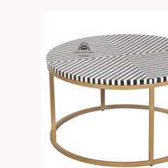 Bone Inlay Coffee Table – Zebra