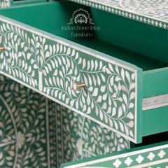 Jade Sideboard Buffet – Green Bone Inlay
