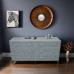 Bone Inlay 6 Drawer Dresser Geometric Grey